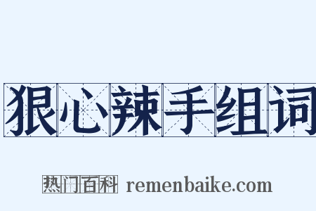 狠心辣手组词是什么意思的图片